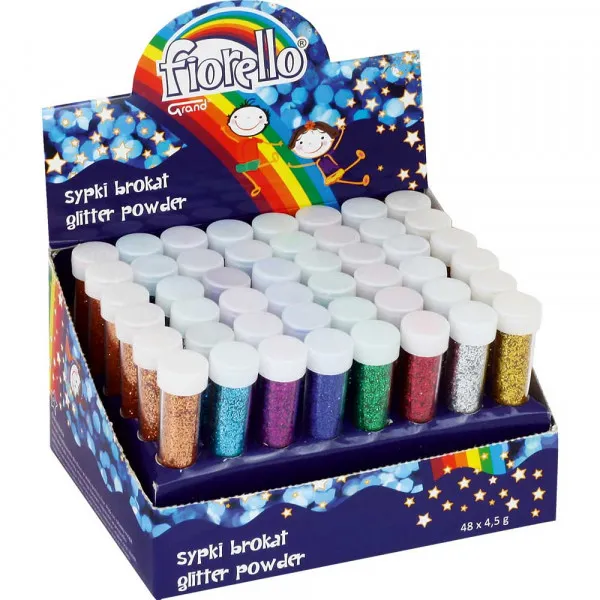 FIORELLO GLITTER PRAH DISPLEJ KOMADNO 8 BOJA X 6KOM X 4.5 G 