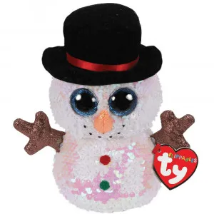 TY PLISANA IGRACKA FLIPPABLES MELTY - SEQUIN SNOWMAN