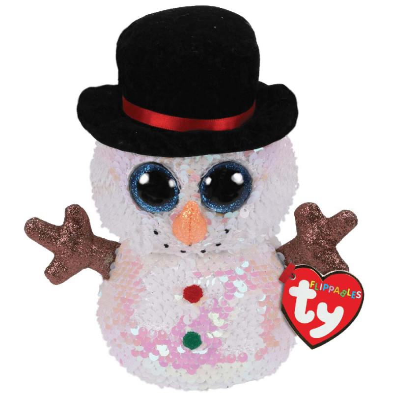 TY PLISANA IGRACKA FLIPPABLES MELTY - SEQUIN SNOWMAN