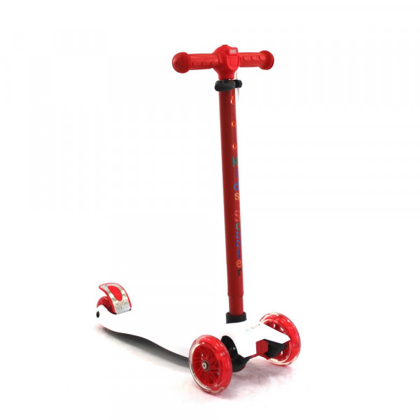 KIDS TROTINET LED BELO CRVENI 