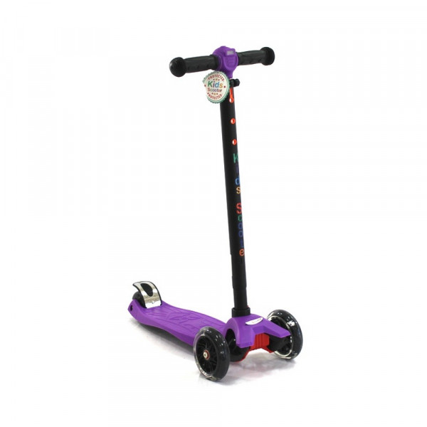 KIDS TROTINET LED VIOLET CRNI 