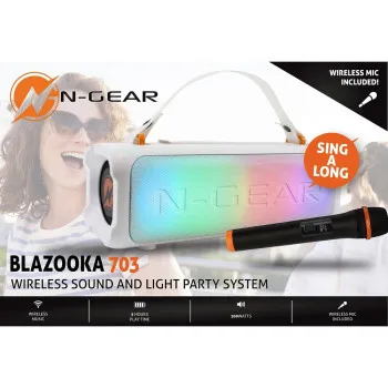 N-GEAR BLAZOOKA ZVUCNIK I MIKROFON 703 BELI 