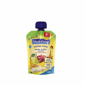 NUTRINO POUCH JABUKA,KRUSKA,BANANA,.ZITARICA100G 