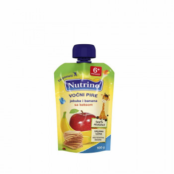 NUTRINO POUCH JABUKA,BANANA,KEKSOM 100G 