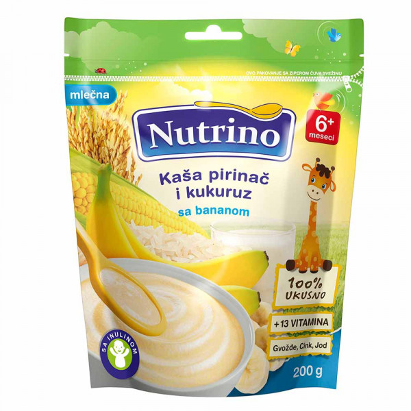 NUTRINO MLECNA KASA PIRINAC I KUKURUZ SA BANANOM 200G 