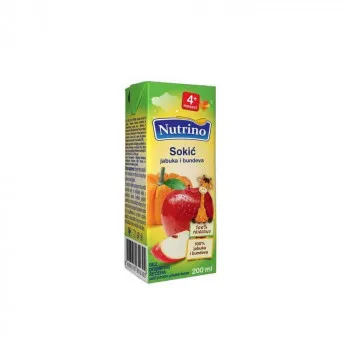 NUTRINO SOKIC JABUKA I BUNDEVA 200ML 