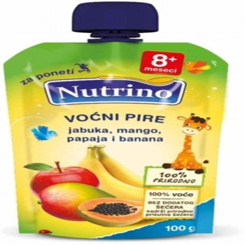 NUTRINO POUCH JABUKA,MANGO,PAPAJA,BANANA 100G 