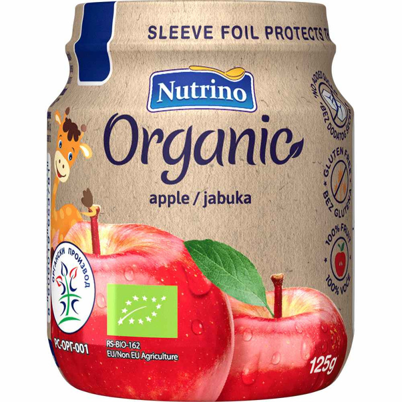 NUTRINO ORG PIRE OD VOCA JABUKA 125G