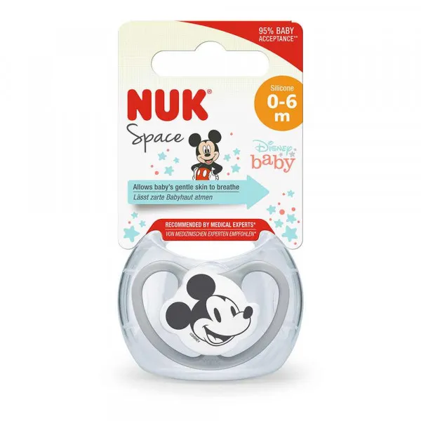 NUK VARALICA SILIKON MICKEY SPACE BOX 0-6M 