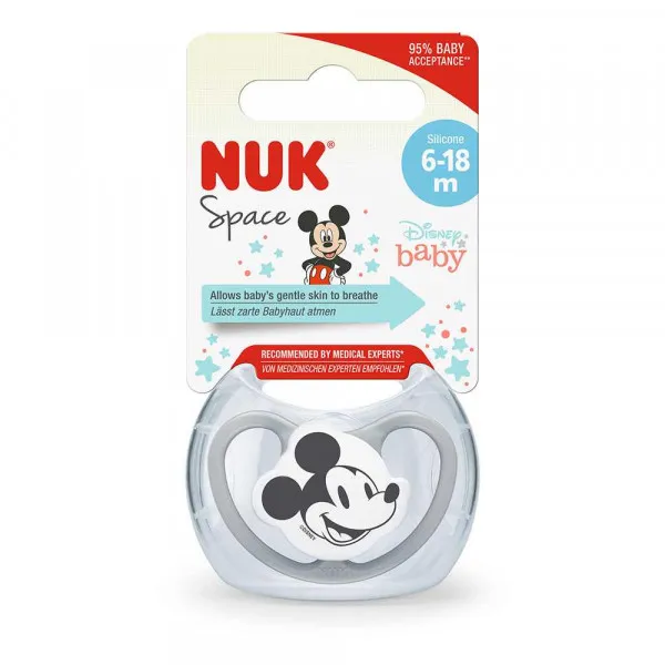 NUK VARALICA SILIKON 6-18M MICKEY SPACE 