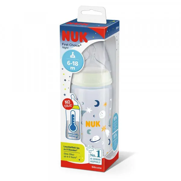 NUK PL.FLASICA SA SVETLECIM EFEKTOM 300ML 6-18M 