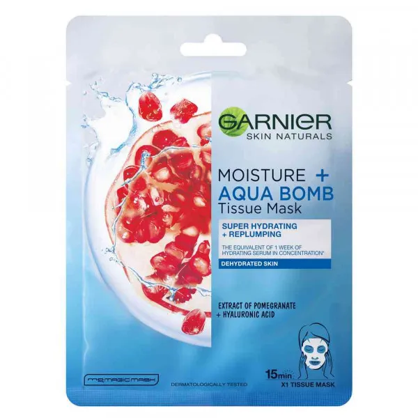 GARNIER SKIN NATURALS TISSUE MASK MOISTURE + AQUA BOMB MASKA ZA LICE 28G 