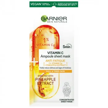 GARNIER SKIN NATURALS MASKA U MARAMICI SA SADRCAJEM AMPULE VITAMIN C ZA UMORNU K 