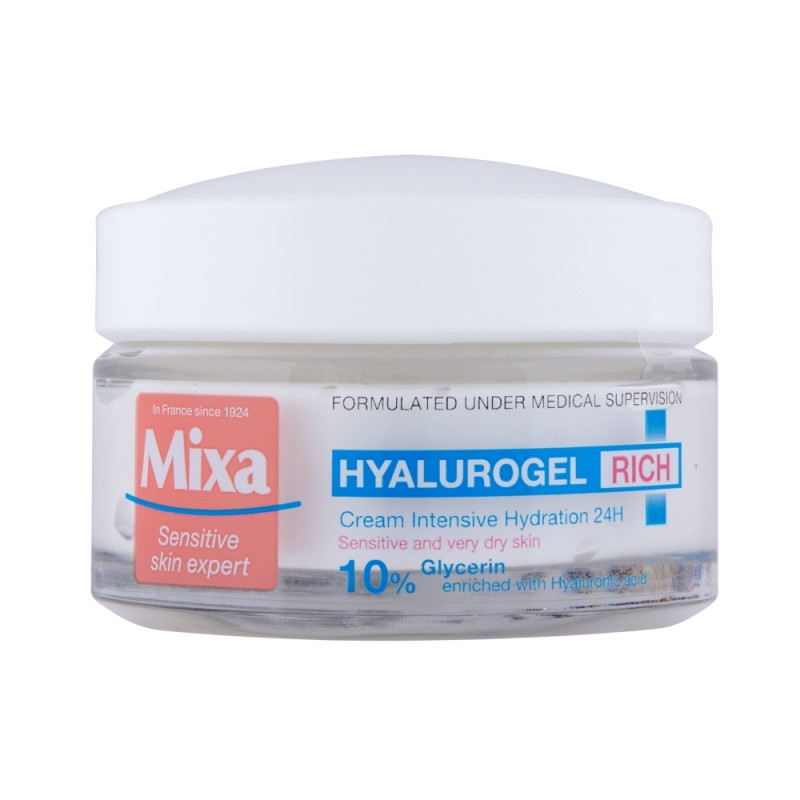MIXA HYALUROGEL RICH NEGA ZA INTENZIVNU HIDRATACIJU OSETLJIVE I SUVE KOCE 50 ML