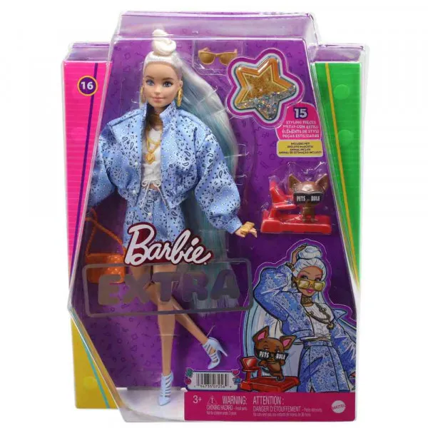 MATTEL BARBIE EXTRA - PLAVI KOMPLET 