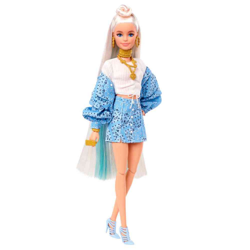 MATTEL BARBIE EXTRA - PLAVI KOMPLET