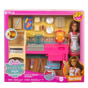 BARBIE KUHINJA SET SA LUTKOM