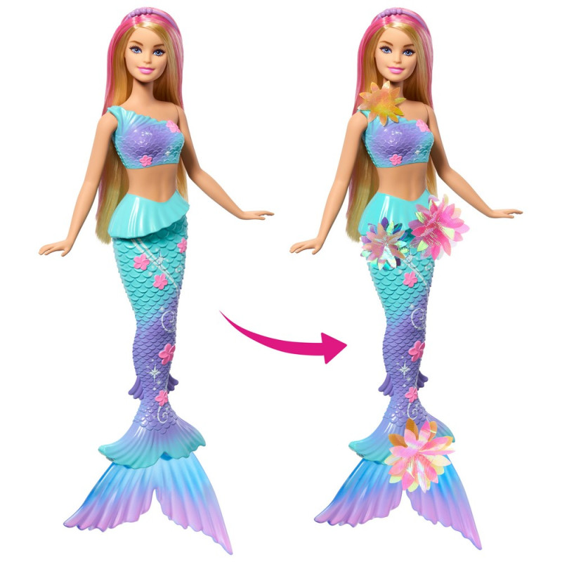 MATTEL BARBIE MAGICNA CVETNA SIRENA - PLAVUSA 