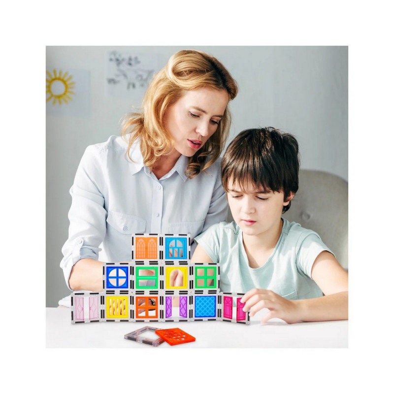 PICASSO MAGNETNE KOCKE VRATA I PROZORI SET 30 KOM 