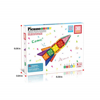 PICASSO MAGNETNE KOCKE RAKETA MINI SET 30 KOM 