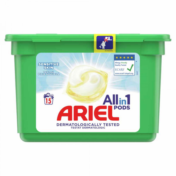ARIEL KAPSULE ZA PRANJE VESA SENSITIVE 15KOM 