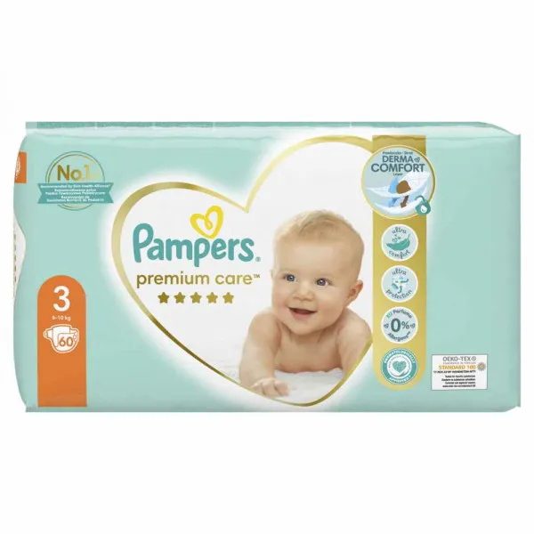 PAMPERS PELENE PREMIUM VP MIDI 3, 6-10KG, 60KOM 