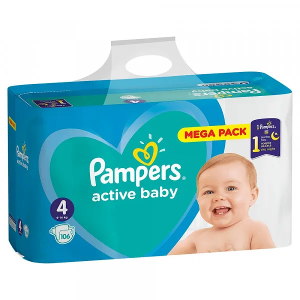 PAMPERS ACTIVE GBAG PLUS  4 MAXI (106) 