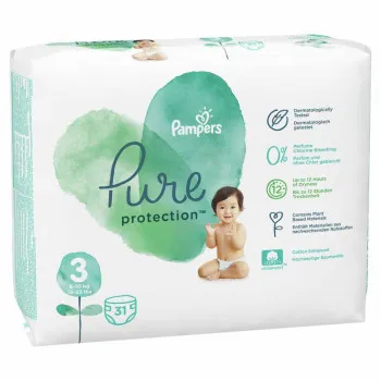 PAMPERS PELENE PURE VP MIDI 3, 6-10KG, 31KOM 