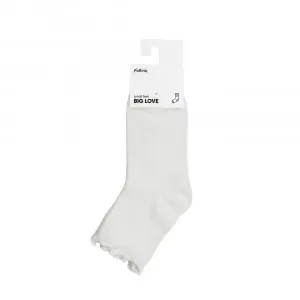 POLLINO CARAPE SOKNE RUFFLED WHITE