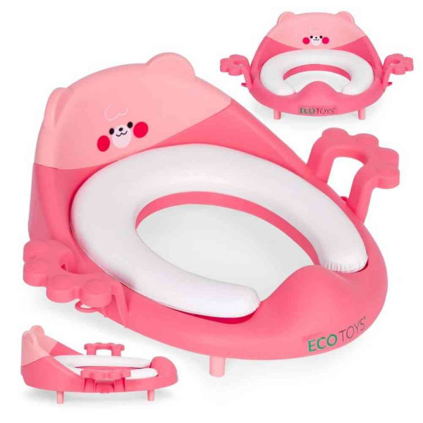 ADAPTER ZA WC ŠOLJU SA RUKOHVATIMA  PINK ECOTOYS 