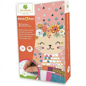 STICK N FUN MINI SET CUDDLY ANIMALS CRE7035 