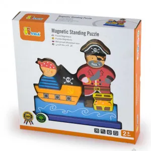 VIGA DRVENE MAGNETNE PUZZLE PIRATI 