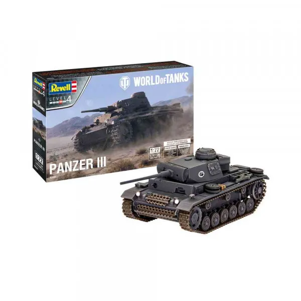 REVELL MAKETA PZKPFW III AUSF. L WORLD OF TANKS 