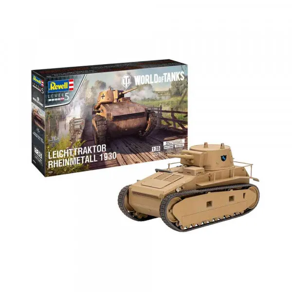 REVELL MAKETA LEICHTTRAKTOR RHEINMETALL 1930 WORLD OF TANKS 