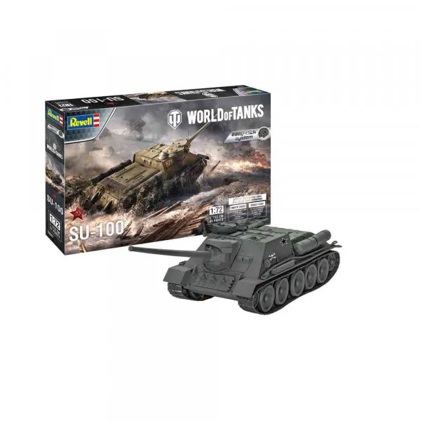 REVELL MAKETA SU-100 WORLD OF TANKS EASY-CLICK-SYSTEM 