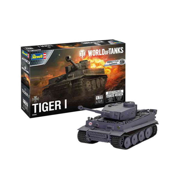 REVELL MAKETA TIGER I WORLD OF TANKS EASY-CLICK-SYSTEM