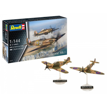 REVELL MAKETA SUPERMARINE SPITFIRE MKIA AND HAWKER HURRICANE MKI 