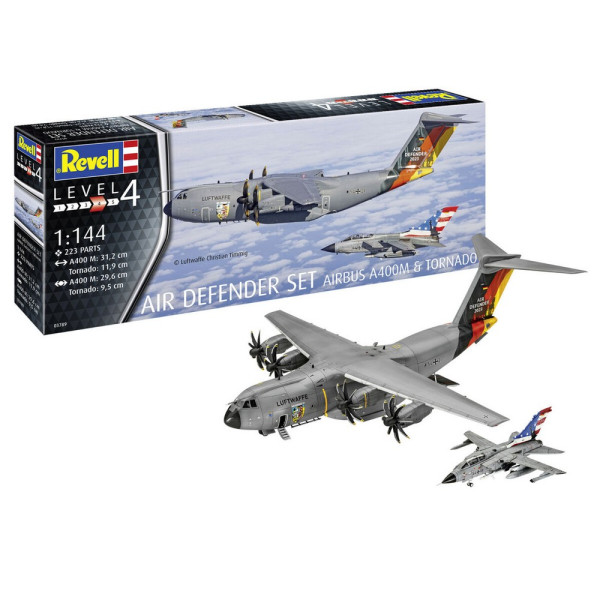 REVELL MAKETA AIR DEFENDER SET AIRBUS A400M AND TORNADO 
