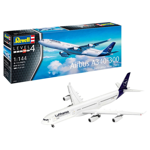 REVELL MAKETA AIRBUS A340-300 LUFTHANSA NEW LIVERY 