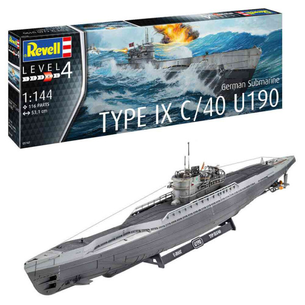 REVELL MAKETA GERMAN SUBMARINE TYPE IX C/40 (U190) 