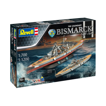 REVELL MAKETA GIFT SET THE LEGENDARY BISMARCK 1:700 AND 1:1200 