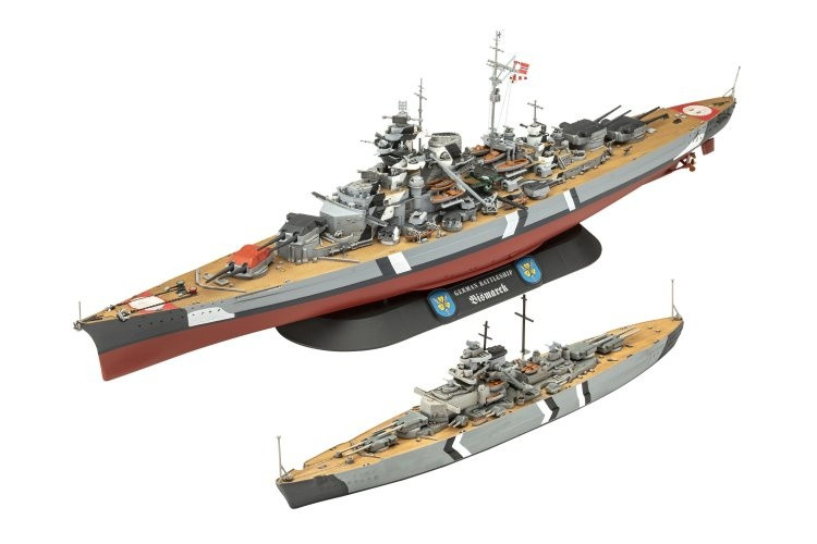 REVELL MAKETA GIFT SET THE LEGENDARY BISMARCK 1:700 AND 1:1200
