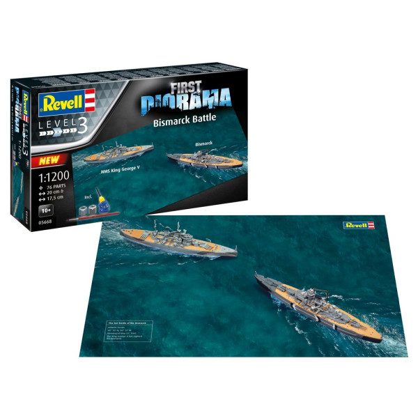 REVELL MAKETA FIRST DIORAMA SET - BISMARCK BATTLE 