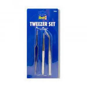 REVELL MAKETA REVELL TWEEZER SET (1X STRAIGHT/CURVED/SELF-CLOSE) 