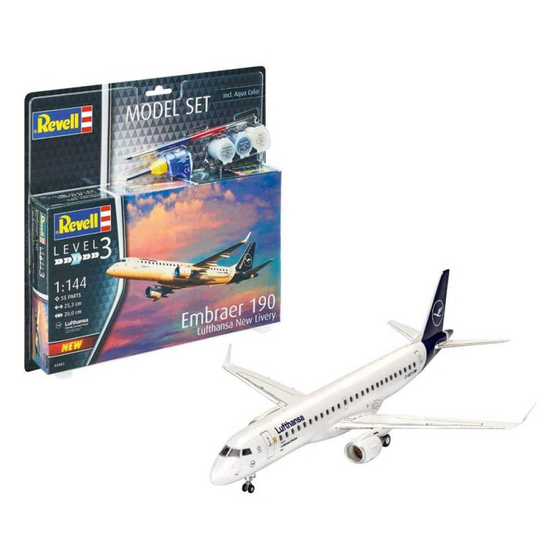 REVEL MAKETA MODEL SET EMBRAER 190 LUFTHANSA 