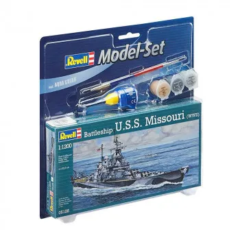 REVELL MAKETA MODEL SET BATTLESHIP USS 