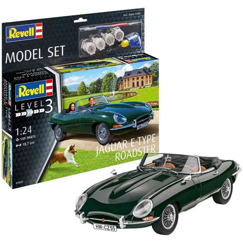 REVELL MODEL SET JAGUAR E-TYPE ROADSTER