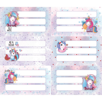 SAVPO NALEPNICE ZA SVESKE 1/30, UNICORNS 