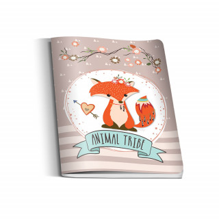 SAVPO ANIMAL TRIBE SVESKA A5 MEK POVEZ LATAJN UV LAK 60 LISTA