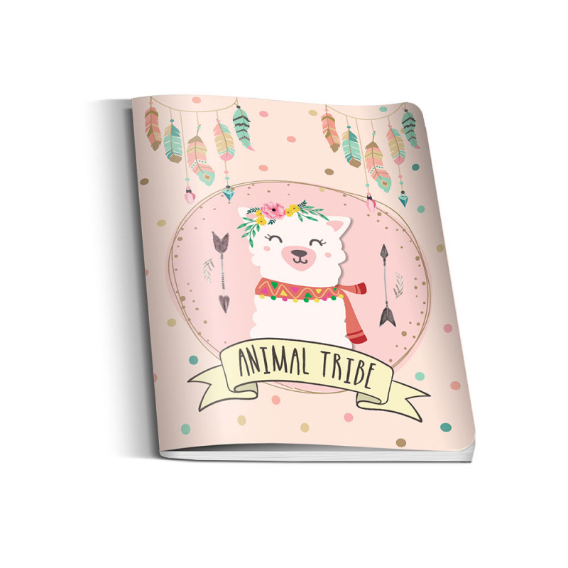 SAVPO ANIMAL TRIBE SVESKA A5 MEK POVEZ LATAJN UV LAK 60 LISTA
